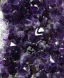 Dark Purple Amethyst Cluster On Wood Base #50192-1